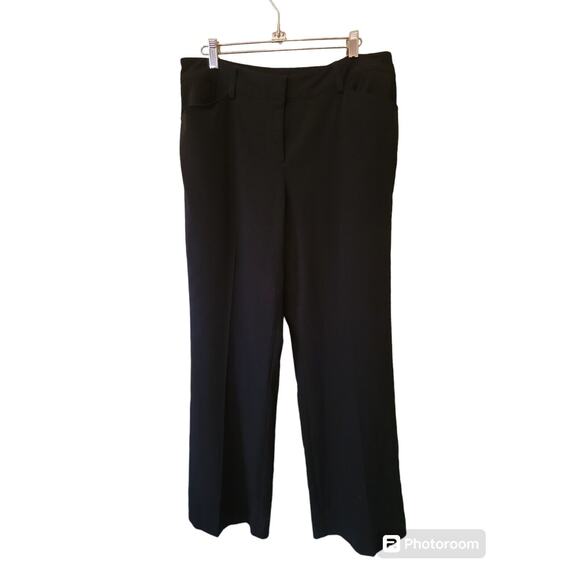 Chicos Black Dress Trousers Pants No Show Pockets Womens Slacks Sz Chico 1 Short - Picture 1 of 6